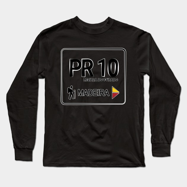 Madeira Island PR10 LEVADA DO FURADO logo Long Sleeve T-Shirt by Donaby